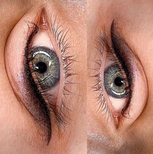 Eyeliner Tattoo result by Oksana Gryniuk Permanent Makeup Artist in Smithtown, NY
