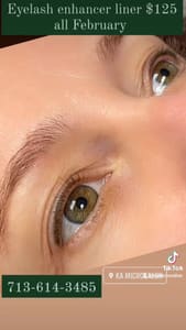 Eyeliner Tattoo result by Olive and Stone Salon Suites in Houston, TX