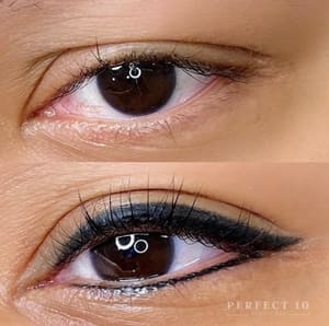 Eyeliner Tattoo result by Perfect 10 Beauty Bar in The Woodlands, TX