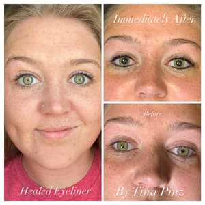 Eyeliner Tattoo result by Permanent Cosmetics by Tina Pinz in Boise, ID