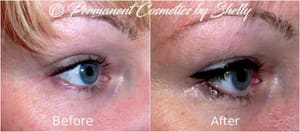 Eyeliner Tattoo result by Permanent Cosmetics & Microblading by Shelly in Hartland, WI