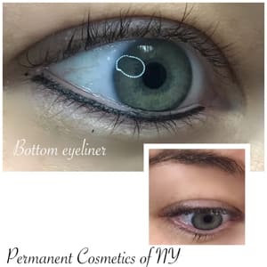 Eyeliner Tattoo result by Permanent Cosmetics of NY in Massena, NY