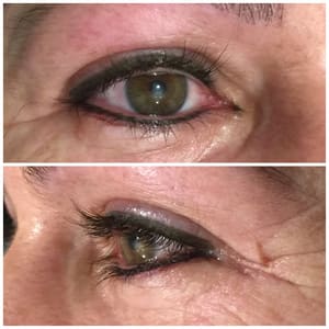 Eyeliner Tattoo result by Permanent Make-up Designs & Lash Extensions by Mary in Madison, WI