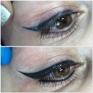 Eyeliner Tattoo result by Permanent Makeup and Lash Extensions by Tanya Jerome in Coeur D Alene, ID