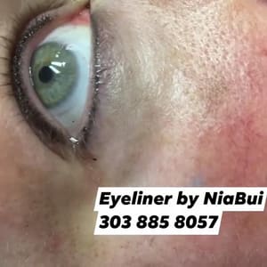 Eyeliner Tattoo result by Permanent makeup Microblading & Eyelash extensions by Nia Bui in Cherry Hills Village, CO