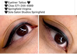 Eyeliner Tattoo result by Permanent Makeup & Skincare by Sandra Reyna in Springfield, VA