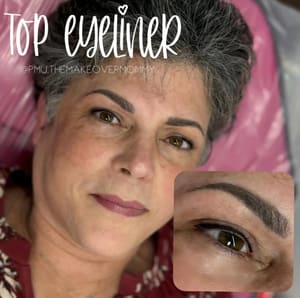 Eyeliner Tattoo result by Permanent Makeup with The Makeover Mommy, Folsom, CA. (by Porsche Ray) in Folsom, CA