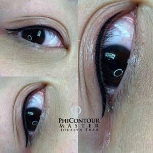 Eyeliner Tattoo result by PhiAcademy in USA in Fresno, CA