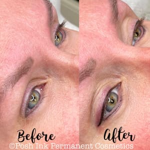 Eyeliner Tattoo result by Posh Ink Permanent Cosmetics in Canton, OH