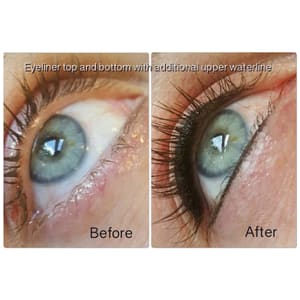 Eyeliner Tattoo result by Premier Permanent Makeup@ Amaris Aesthetics in St Petersburg, FL