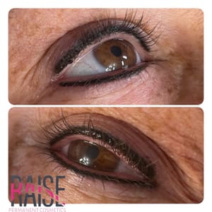 Eyeliner Tattoo result by Raise Permanent Cosmetics in Cottleville, MO