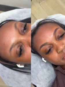 Eyeliner Tattoo result by Sammie BROWS & LASHES Salon in Frisco- Microblading and Eyelash Extension Studio in Frisco, TX