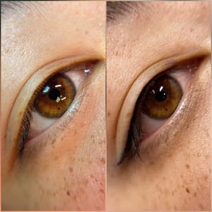 Eyeliner Tattoo result by SAWR Belles Skincare & PMU in Alpine, CA