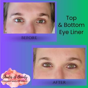 Eyeliner Tattoo result by Shades of beauty PMU by Aerielle in Joplin, MO