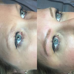 Eyeliner Tattoo result by Spray Tans, Brows and Permanent Make up By Calli in Payson, AZ