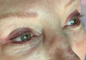Eyeliner Tattoo result by Spray Tans, Brows and Permanent Make up By Calli in Payson, AZ
