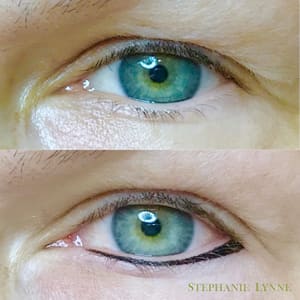 Eyeliner Tattoo result by Stephanie Lynne Permanent Cosmetics Artist in The Woodlands, TX