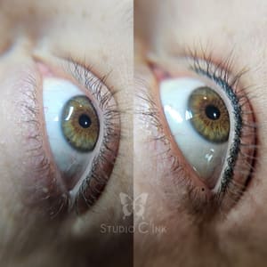 Eyeliner Tattoo result by Studio C Ink in Terre Haute, IN