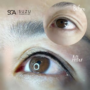 Eyeliner Tattoo result by Suzu Cosmetic Art in Mckinney, TX