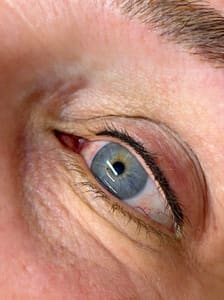 Eyeliner Tattoo result by the Lash And Brow Den LLC in Gypsum, CO