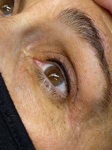 Eyeliner Tattoo result by the Lash And Brow Den LLC in Gypsum, CO