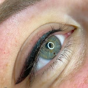 Eyeliner Tattoo result by the Lash And Brow Den LLC in Gypsum, CO