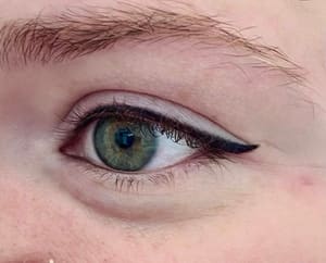 Eyeliner Tattoo result by the Lash And Brow Den LLC in Gypsum, CO