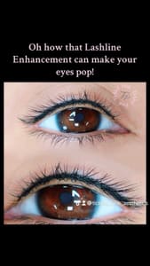 Eyeliner Tattoo result by Tickled Pink Aesthetics in Pasadena, CA