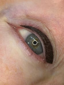Eyeliner Tattoo result by Velvet Ink Studio in Waynesville, NC