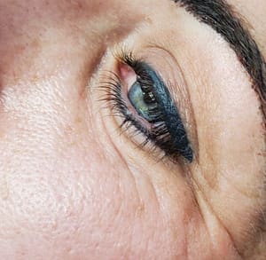 Eyeliner Tattoo result by Velvet Touch Permanent Cosmetic and Skin Care LLC in Rockwall, TX