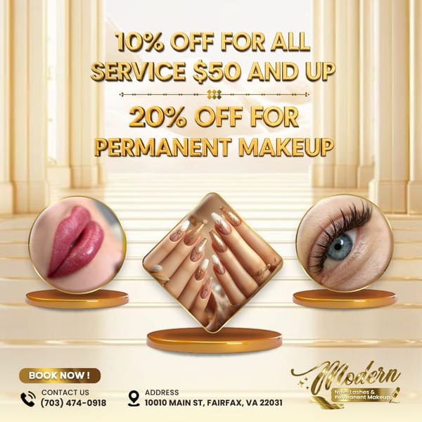 Modern Nails & Lashes - permanent makeup in Fairfax, VA