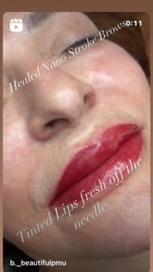 Permanent makeup work by b.beautiful in Coralville, IA