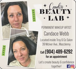 Permanent makeup work by Candi’s Beauty Lab in Macclenny, FL