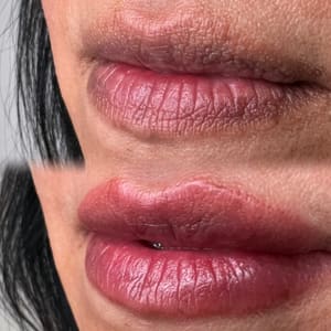 Permanent makeup work by Katie Reagan Artistry Microblading Powder Brows Lip Blushing in Augusta, GA