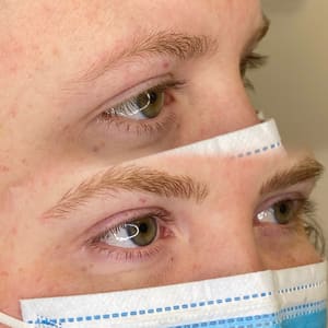 Permanent makeup work by Katie Reagan Artistry Microblading Powder Brows Lip Blushing in Augusta, GA