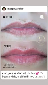 Permanent makeup work by Mad Pout Studio in Mcallen, TX