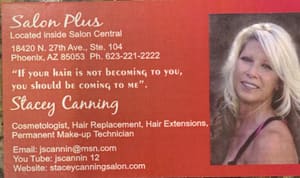 Permanent makeup work by Salon Plus Hair Additions in Sun City, AZ