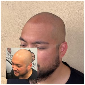 Permanent makeup work by Scalp King - Hair tattoo in Glendale, CA