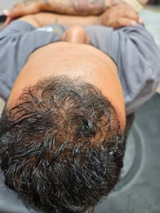 Permanent makeup work by Scalp micropigmentatation (SMP) by AnnaTina Mendoza in Midland, TX