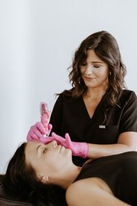Permanent makeup work by Taylored Ink Co. in La Grange, TX