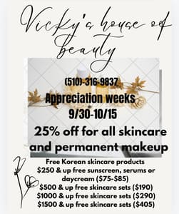 Permanent makeup work by Vicky's House of Beauty in Concord, CA