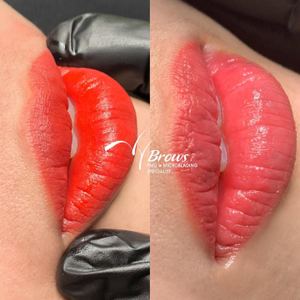 Permanent makeup work by VyBrows Beauty Academy in Houston, TX