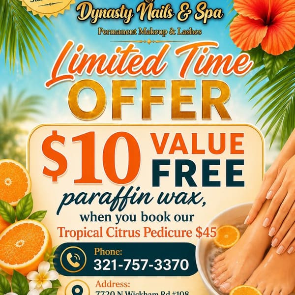 Dynasty Nails -$20 off deep cleaning facial - microblading in Melbourne, FL