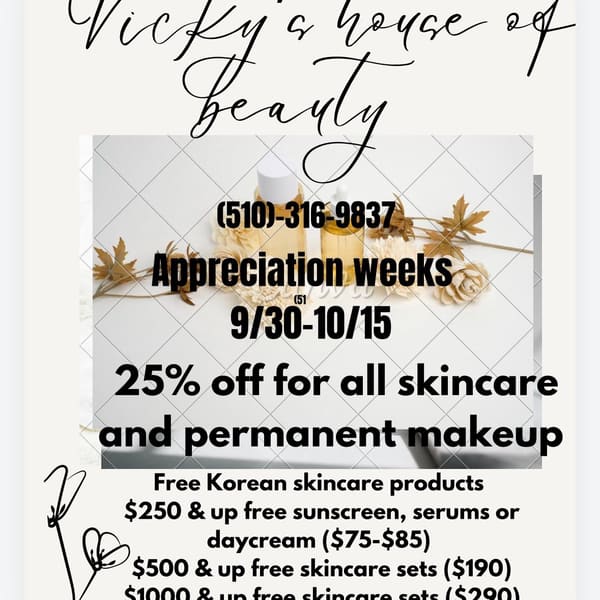 Vicky's House of Beauty - permanent makeup work in Concord, CA