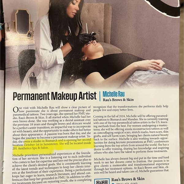 Raus Brows & Skin at 201 - permanent makeup work in Jamestown, ND