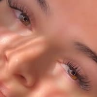 Pink lounge lashes - permanent makeup work